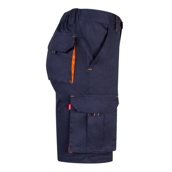 VL HEMERA. Two-tone, multi-pocket stretch Bermuda shorts (240g/m²), in cotton (46%), EME (38%) and polyester (16%)