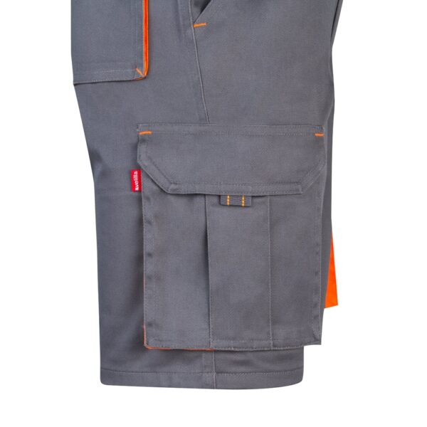 VL HEMERA. Two-tone, multi-pocket stretch Bermuda shorts (240g/m²), in cotton (46%), EME (38%) and polyester (16%)