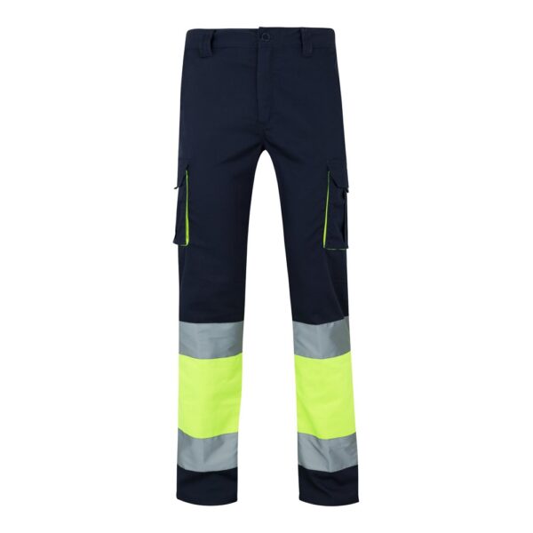 VL ZEUS LARGE. Two-tone, multi-pocket stretch trousers (240g/m²), in cotton (46%), EME (38%) and polyester (16%)