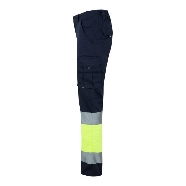 VL ZEUS LARGE. Two-tone, multi-pocket stretch trousers (240g/m²), in cotton (46%), EME (38%) and polyester (16%)