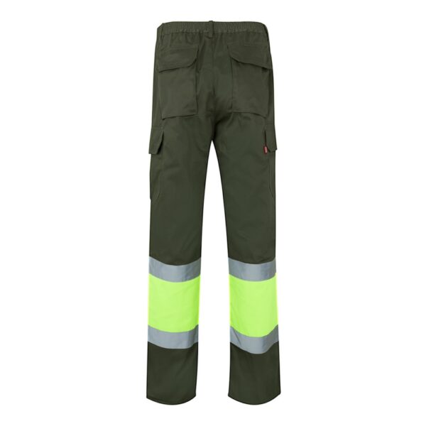 VL ATHENA. Two-tone twill trousers (210g/m²), lined, multi-pocket, in cotton (20%) and polyester (80%)