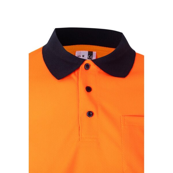 VL CUPID. Two-tone bird-eye polo shirt (160g/m²) with short sleeves, in polyester (100%)