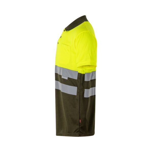 VL CUPID. Two-tone bird-eye polo shirt (160g/m²) with short sleeves, in polyester (100%)