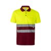 VL CUPID. Two-tone bird-eye polo shirt (160g/m²) with short sleeves, in polyester (100%)