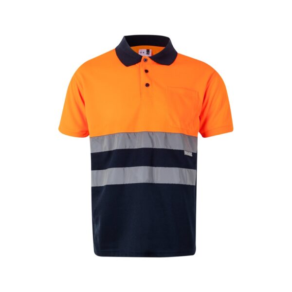 VL CUPID LARGE. Two-tone bird-eye polo shirt (160g/m²) with short sleeves, in polyester (100%)