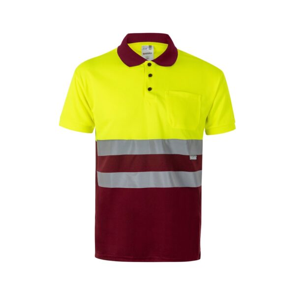 VL CUPID LARGE. Two-tone bird-eye polo shirt (160g/m²) with short sleeves, in polyester (100%)