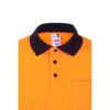 VL VULCAN LARGE. Two-tone bird-eye polo shirt (160g/m²) with long sleeves, in polyester (100%)