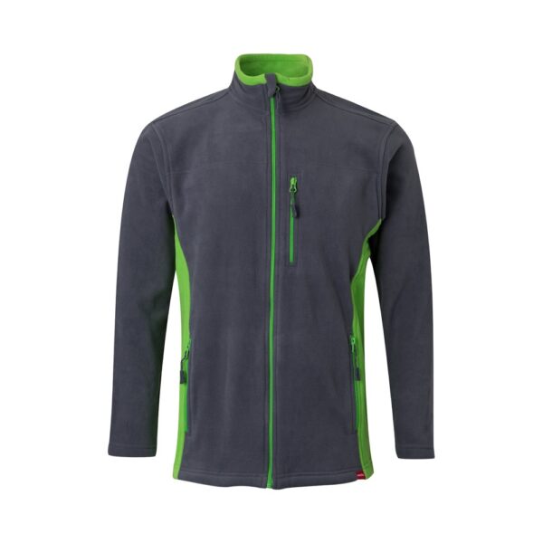 VL GERAS. Two-tone fleece jacket (220g/m²) in polyester (100%)