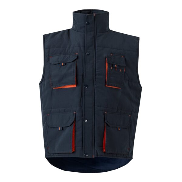 VL NERGAL. Padded vest, two-tone, multi-pocket (120g/m²), in polyester (100%)