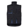 VL NERGAL. Padded vest, two-tone, multi-pocket (120g/m²), in polyester (100%)