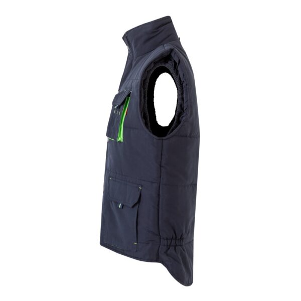 VL NERGAL. Padded vest, two-tone, multi-pocket (120g/m²), in polyester (100%)