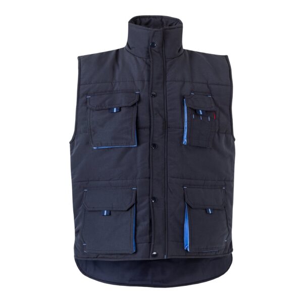 VL NERGAL. Padded vest, two-tone, multi-pocket (120g/m²), in polyester (100%)