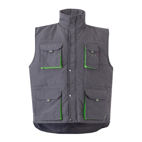 VL NERGAL. Padded vest, two-tone, multi-pocket (120g/m²), in polyester (100%)