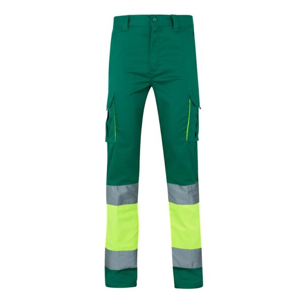 VL ZEUS. Two-tone, multi-pocket stretch trousers (240g/m²), in cotton (46%), EME (38%) and polyester (16%)