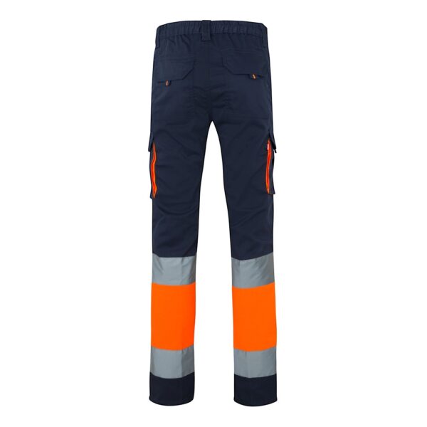 VL ZEUS. Two-tone, multi-pocket stretch trousers (240g/m²), in cotton (46%), EME (38%) and polyester (16%)