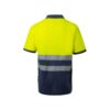 VL ACHELOUS. Two-tone piqué polo shirt (150g/m²) with short sleeves, in cotton (55%) and polyester (45%)