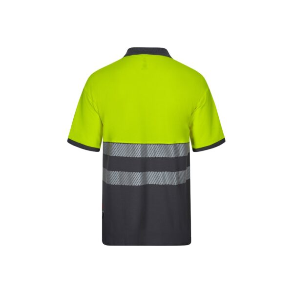 VL ACHELOUS. Two-tone piqué polo shirt (150g/m²) with short sleeves, in cotton (55%) and polyester (45%)
