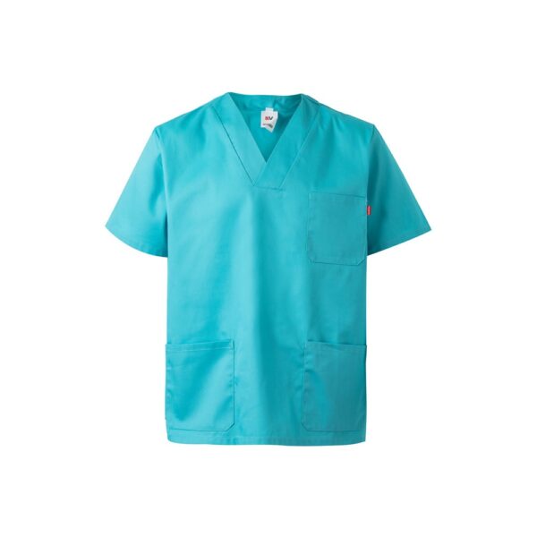 VL ILLAPA. Twill tunic (190g/m²) with short sleeves, in polyester (65%) and cotton (35%)