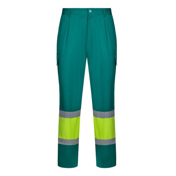 VL ARTEMIS. Two-tone trousers, in twill (190g/m²), cotton (20%) and polyester (80%)
