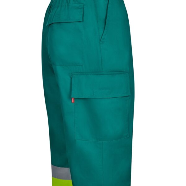 VL ARTEMIS. Two-tone trousers, in twill (190g/m²), cotton (20%) and polyester (80%)