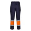 VL ARTEMIS. Two-tone trousers, in twill (190g/m²), cotton (20%) and polyester (80%)