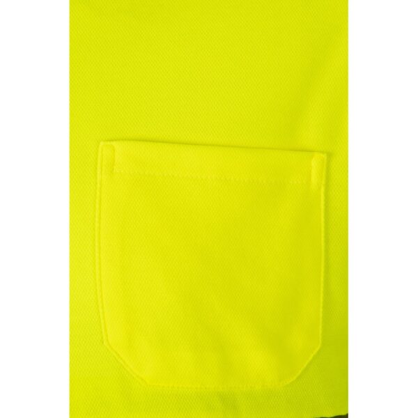 VL PLUTO. Two-tone piqué polo shirt (150g/m²) with long sleeves, in cotton (55%) and polyester (45%)