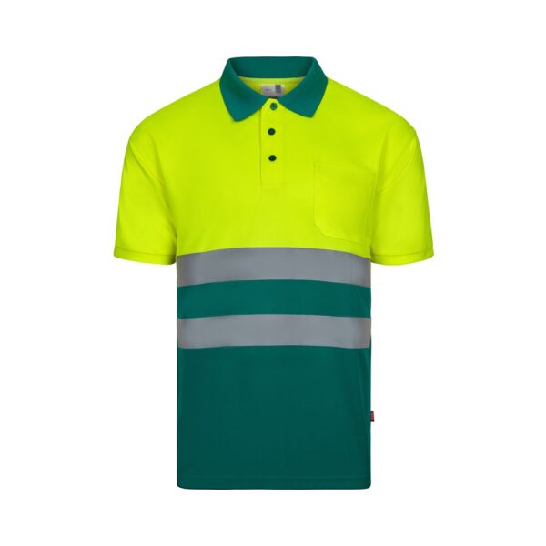 VL FORTUNA. Bird-eye polo shirt (140g/m²) with short sleeves, in polyester (100%)