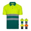 VL FORTUNA. Bird-eye polo shirt (140g/m²) with short sleeves, in polyester (100%)
