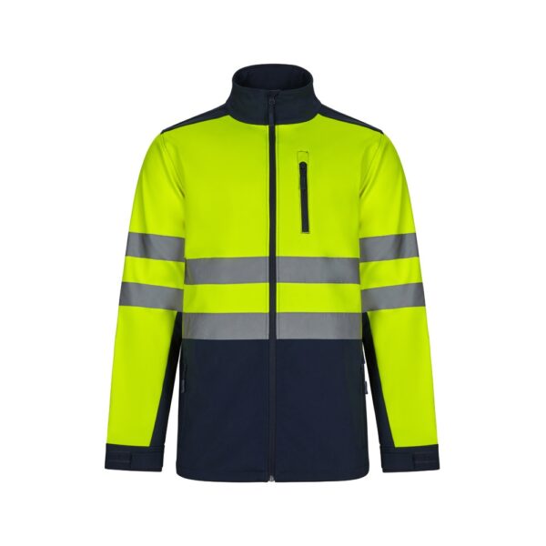 VL HESTIA. Two-tone soft shell jacket (280g/m²), in polyester (96%) and elastane (4%)