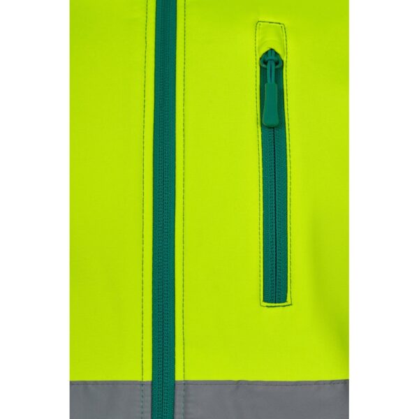 VL HESTIA LARGE. Two-tone soft shell jacket (280g/m²), with fleece lining and TPU membrane, in polyester (96%) and elastane (4%)