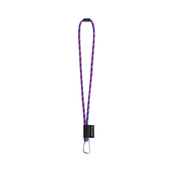 75089. SET Lanyard TUBE Long (Ø 7 mm) with D-shape carabiner 55 mm and safety lock Ø 7 mm