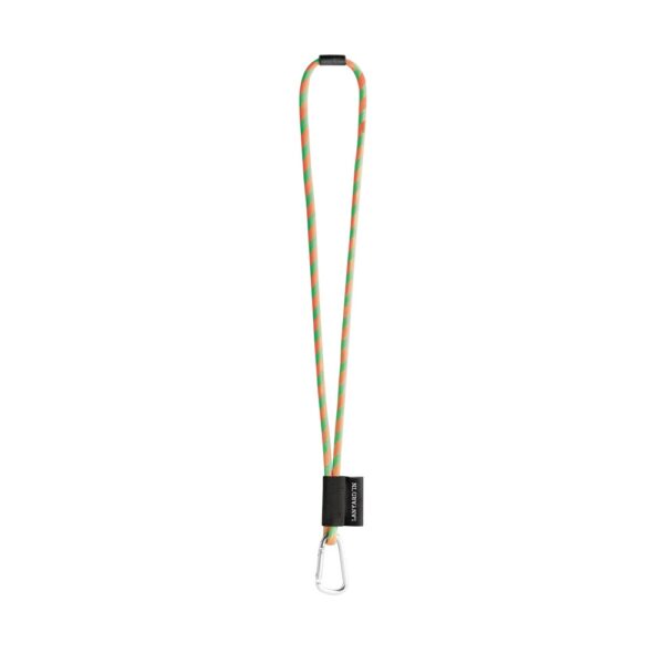 SET Lanyard TUBE Long (Ø 7 mm) with D-shape carabiner 55 mm and safety lock Ø 7 mm