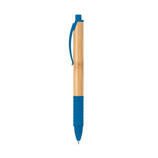 81013_114 KUMA. Bamboo ball pen with non-slip clip