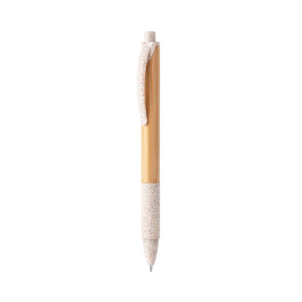 81013_150-b KUMA. Bamboo ball pen with non-slip clip