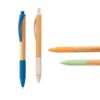 81013_set KUMA. Bamboo ball pen with non-slip clip