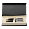 ORLANDO. Metal Rollerball and ballpoint pen set with clip