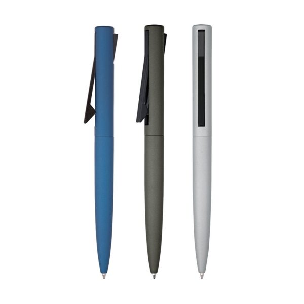 CONVEX. Recycled aluminium (100% rAL) and recycled ABS (100% rABS) ball pen with clip