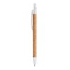 NATURA. Cork and recycled aluminum (100% rAL) ball pen with clip