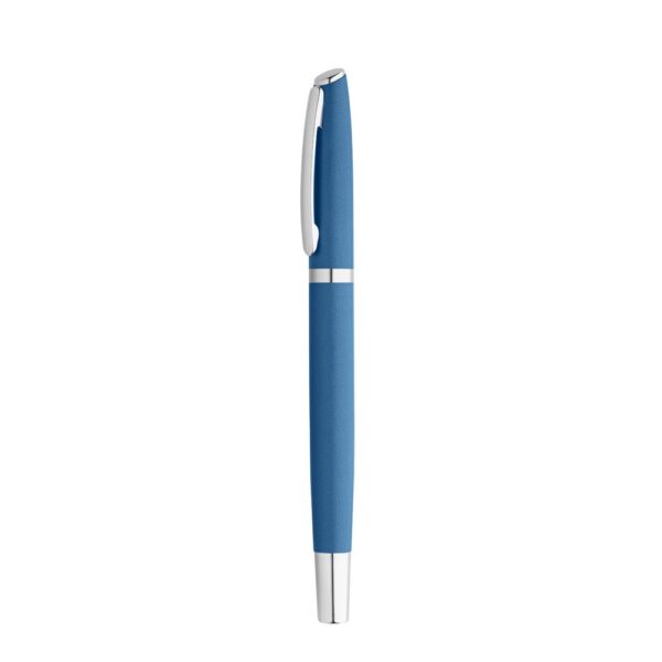 RE-LANDO-SET. Roller and ball pen set with recycled aluminium (100% rAL) body