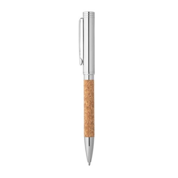 CORKO. Cork and metal ballpoint pen with twist mechanism