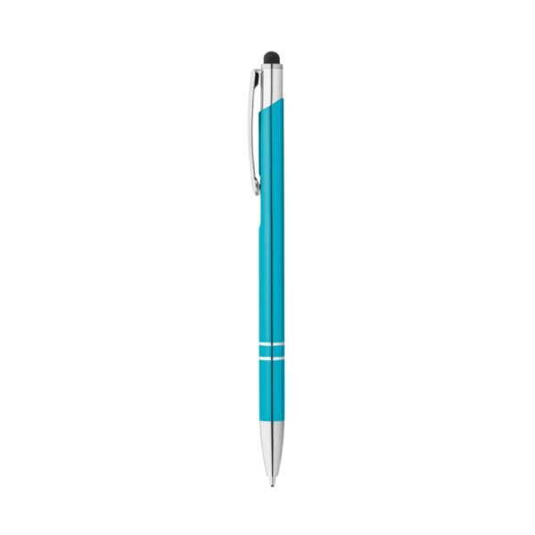 GALBA. Aluminium ball pen with touch tip and clip