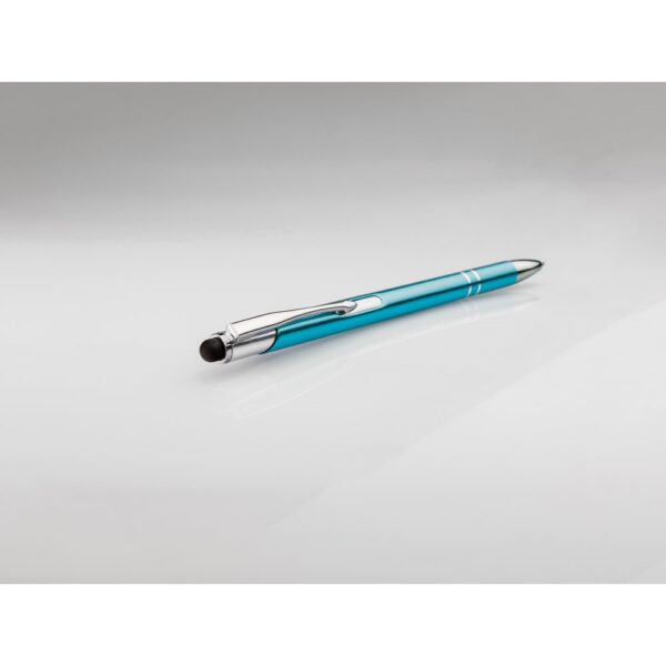 GALBA. Aluminium ball pen with touch tip and clip