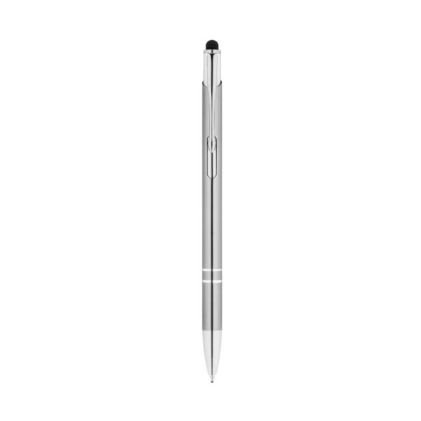 GALBA. Aluminium ball pen with touch tip and clip