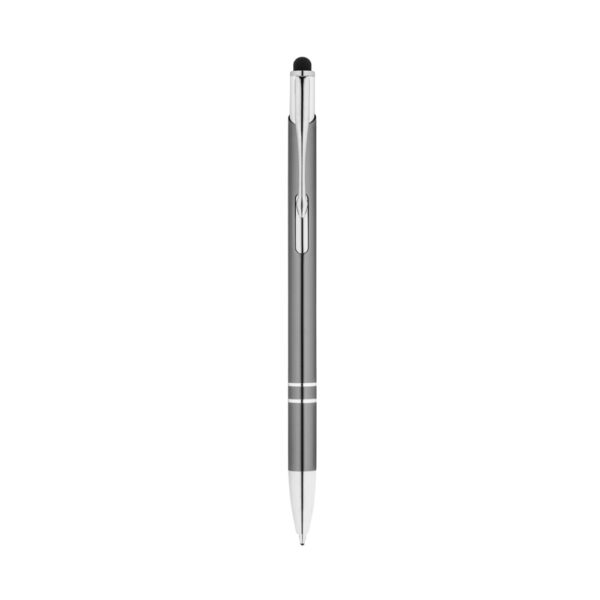 GALBA. Aluminium ball pen with touch tip and clip