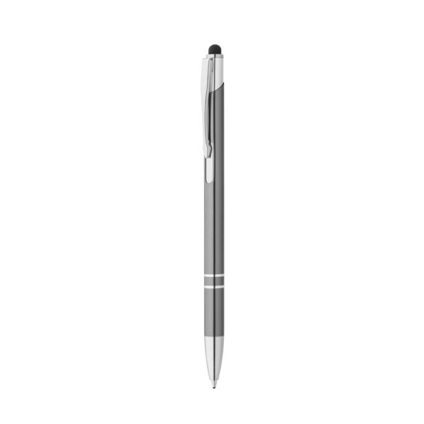 GALBA. Aluminium ball pen with touch tip and clip