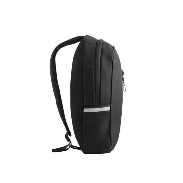 DELFOS. 300D recycled polyester and 600D recycled polyester single strap backpack, with 210D recycled polyester lining