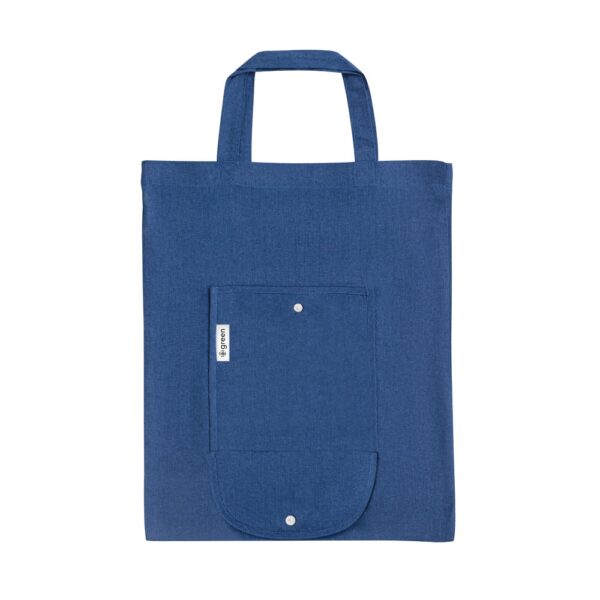 92328_104 SIENA. Foldable bag in cotton (50%), recycled cotton (30%) and polyester (20% rPET) (140 g/m²)