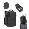 92361_set CIES. Backpack developed to fulfil the dimensions required by airlines in high-density 600D recycled polyester