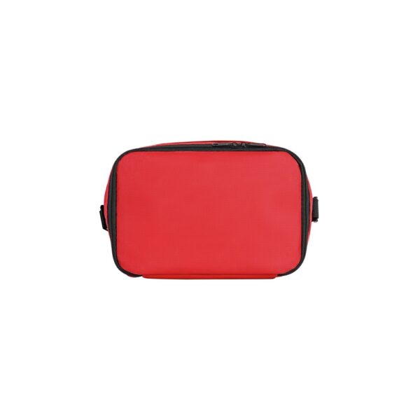 92380_105-c CANCUN. Thermal bag in 600D recycled polyester with adjustable webbing strap 7 L