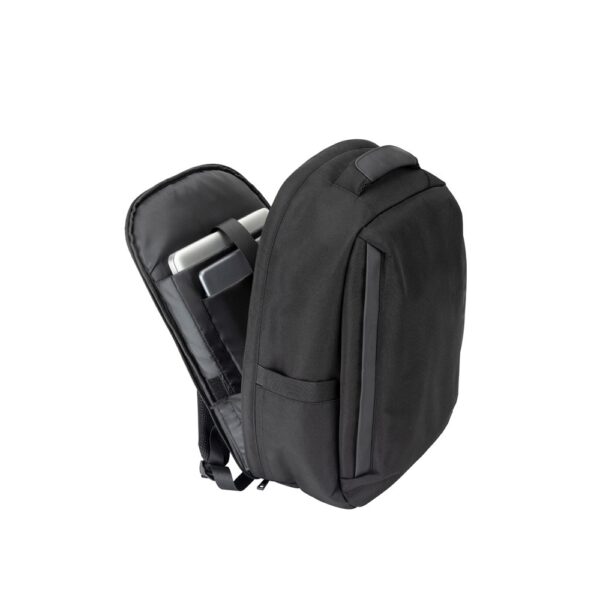 92393_103-f YANGON BPACK. Anti-theft backpack, in twill with water-repellent coating and high-density 600D recycled polyester, for 17'3" laptop